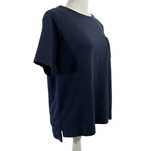 Dusty Blue Elle Blouse with Front Pocket Size Large Cotton Polyester - Picture 3 of 6